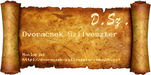 Dvoracsek Szilveszter névjegykártya